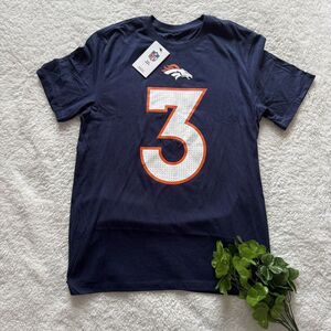 Nike NFL T-Shirt Men's Medium Navy‎ Blue #3 Russell Wilson Denver Broncos